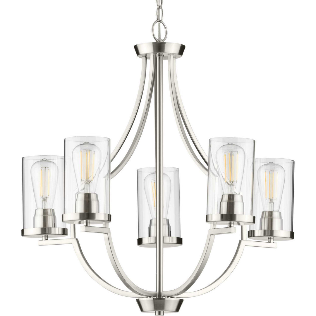 Progress Canada - P400197-009 - Five Light Chandelier - Lassiter - Brushed Nickel