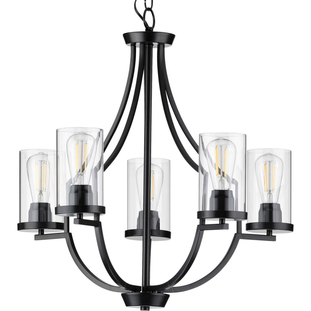 Progress Canada - P400197-031 - Five Light Chandelier - Lassiter - Black