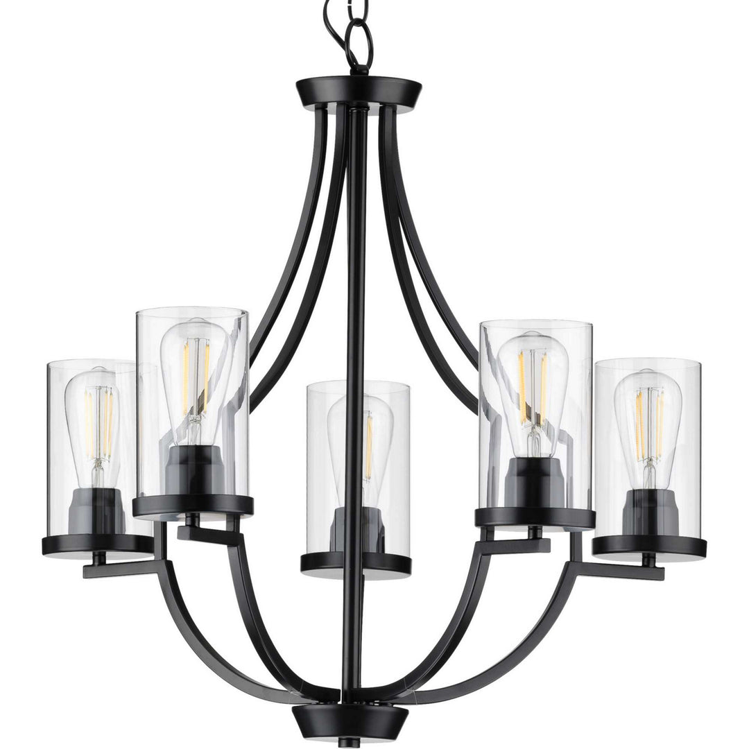 Progress Canada - P400197-031 - Five Light Chandelier - Lassiter - Black