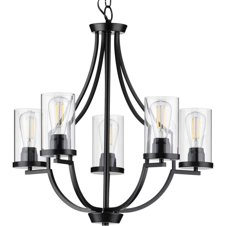 Progress Canada - P400197-031 - Five Light Chandelier - Lassiter - Black