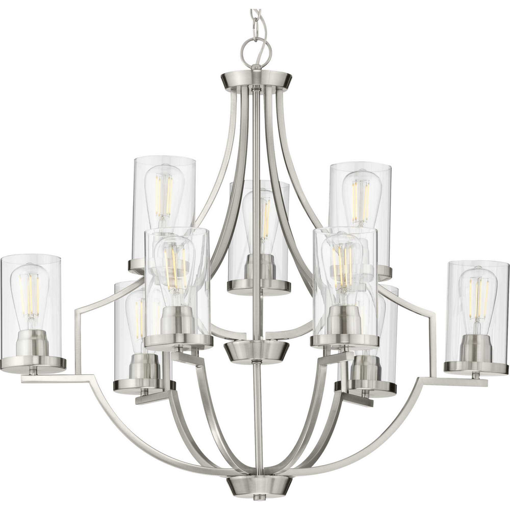 Progress Canada - P400198-009 - Nine Light Chandelier - Lassiter - Brushed Nickel