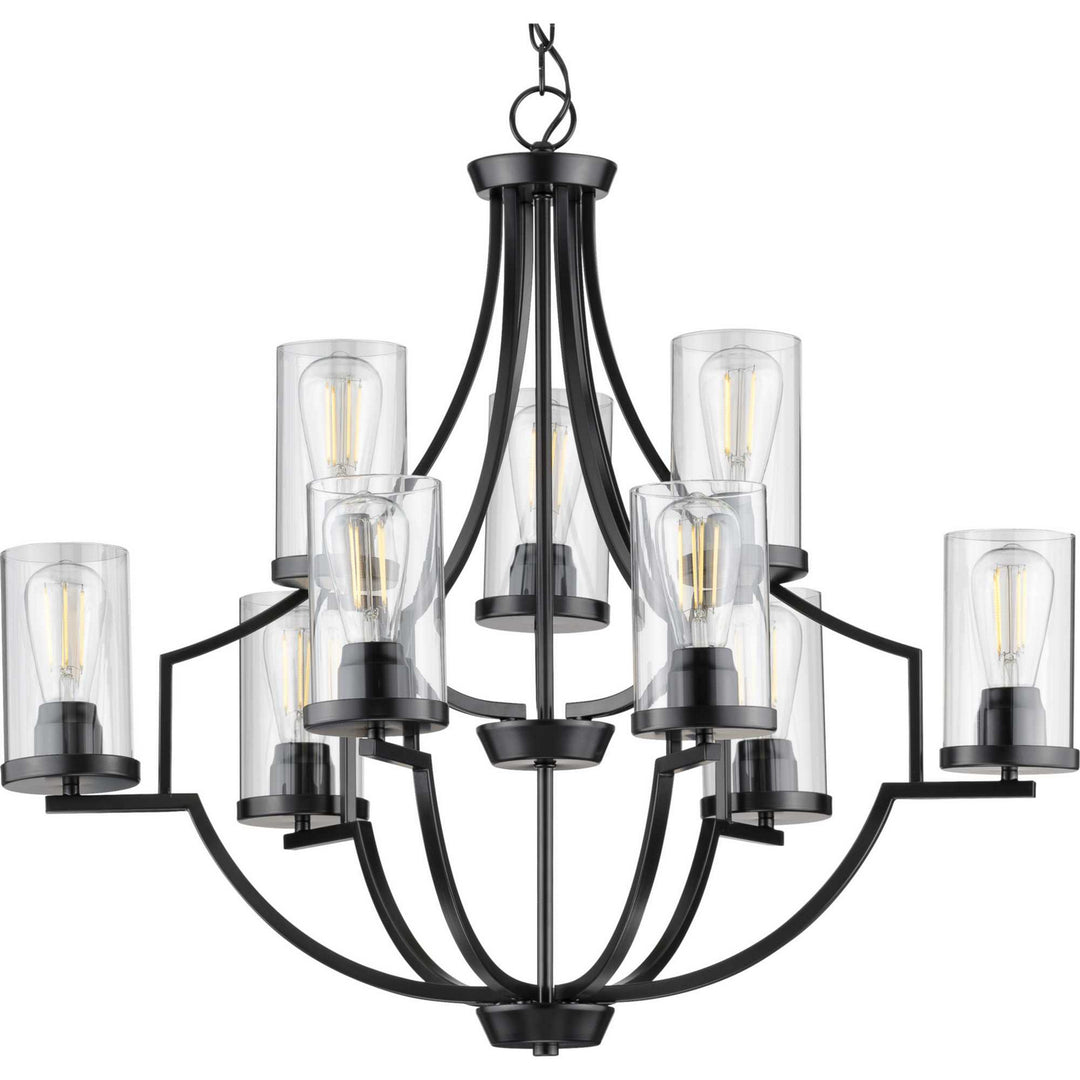 Progress Canada - P400198-031 - Nine Light Chandelier - Lassiter - Black