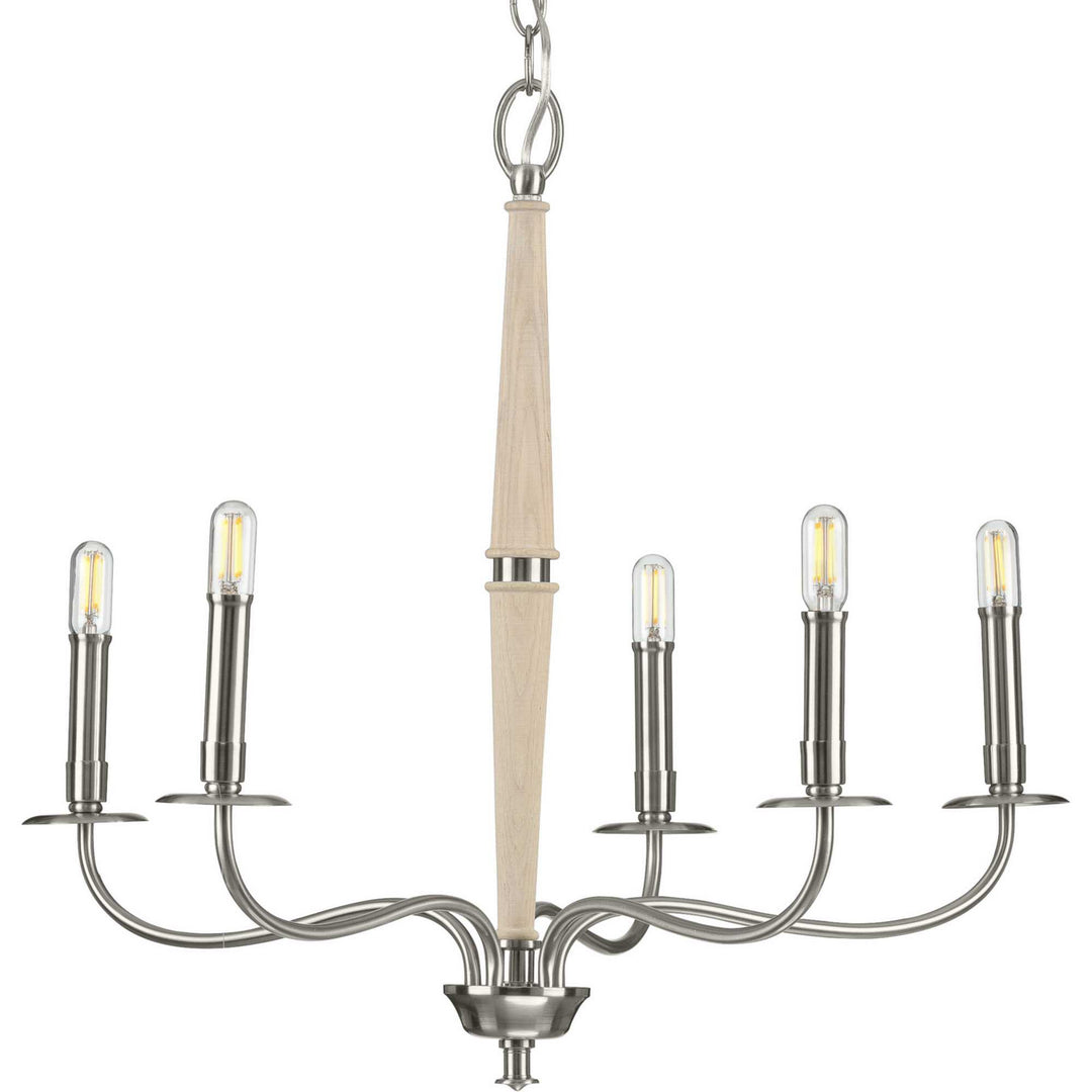 Progress Canada - P400199-009 - Five Light Chandelier - Durrell - Brushed Nickel