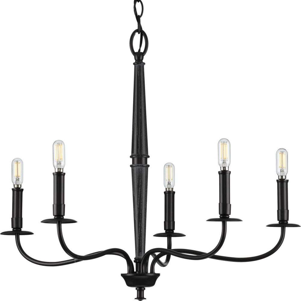 Progress Canada - P400199-031 - Five Light Chandelier - Durrell - Black