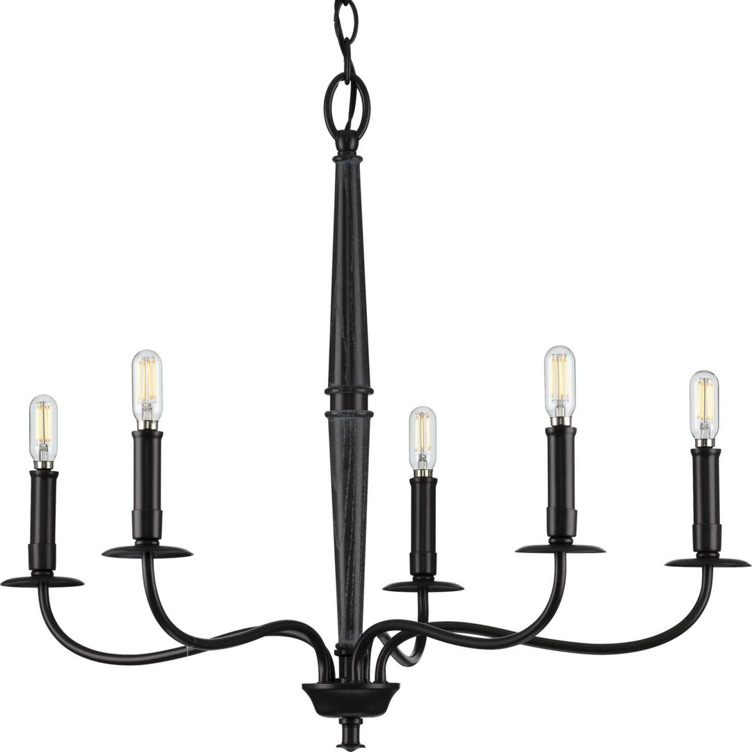 Progress Canada - P400199-031 - Five Light Chandelier - Durrell - Black