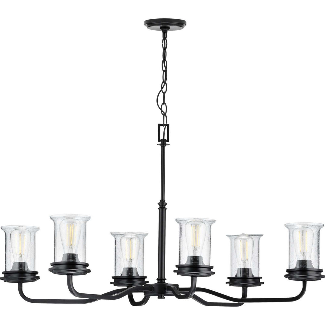 Progress Canada - P400207-031 - Six Light Chandelier - Winslett - Black
