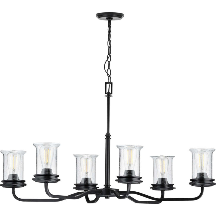 Progress Canada - P400207-031 - Six Light Chandelier - Winslett - Black