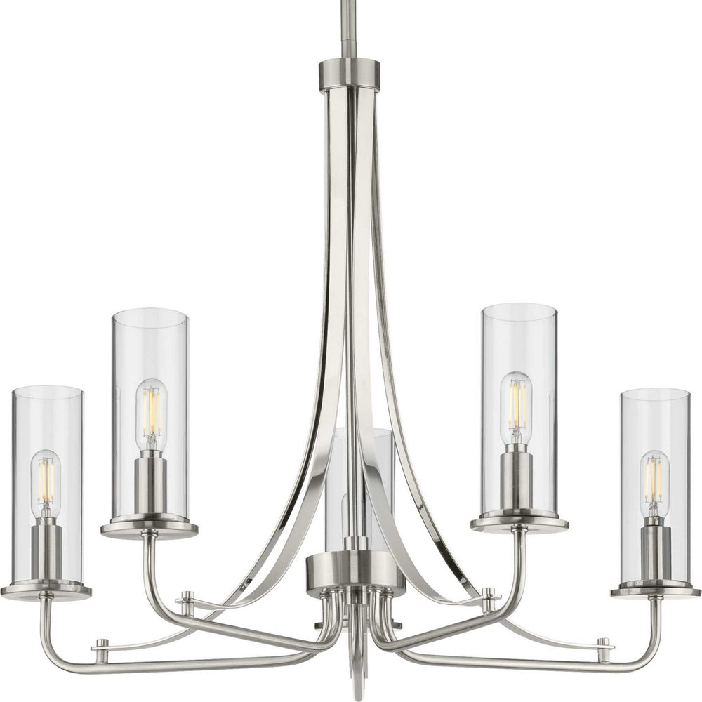 Progress Canada - P400209-009 - Five Light Chandelier - Riley - Brushed Nickel