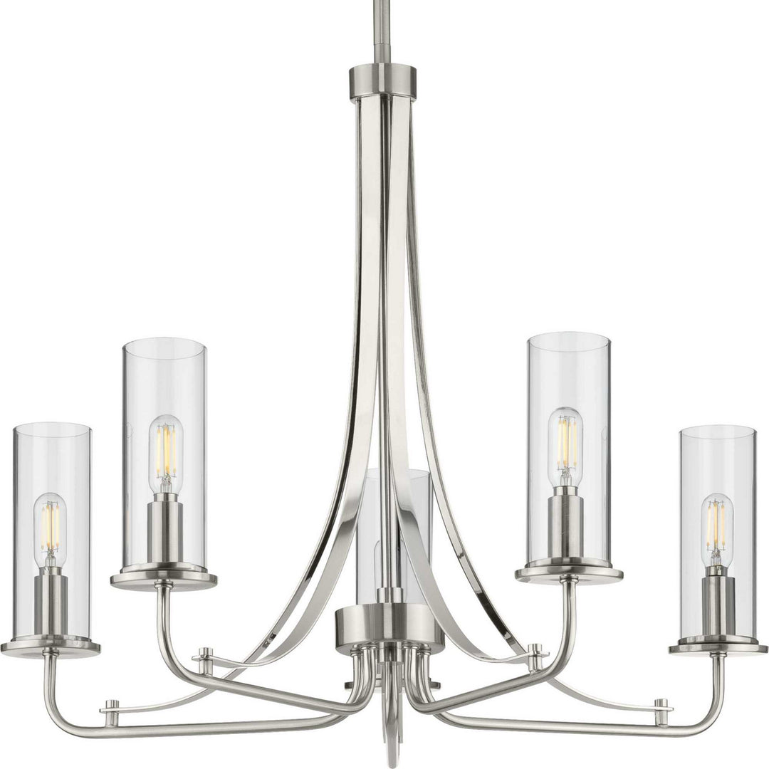 Progress Canada - P400209-009 - Five Light Chandelier - Riley - Brushed Nickel
