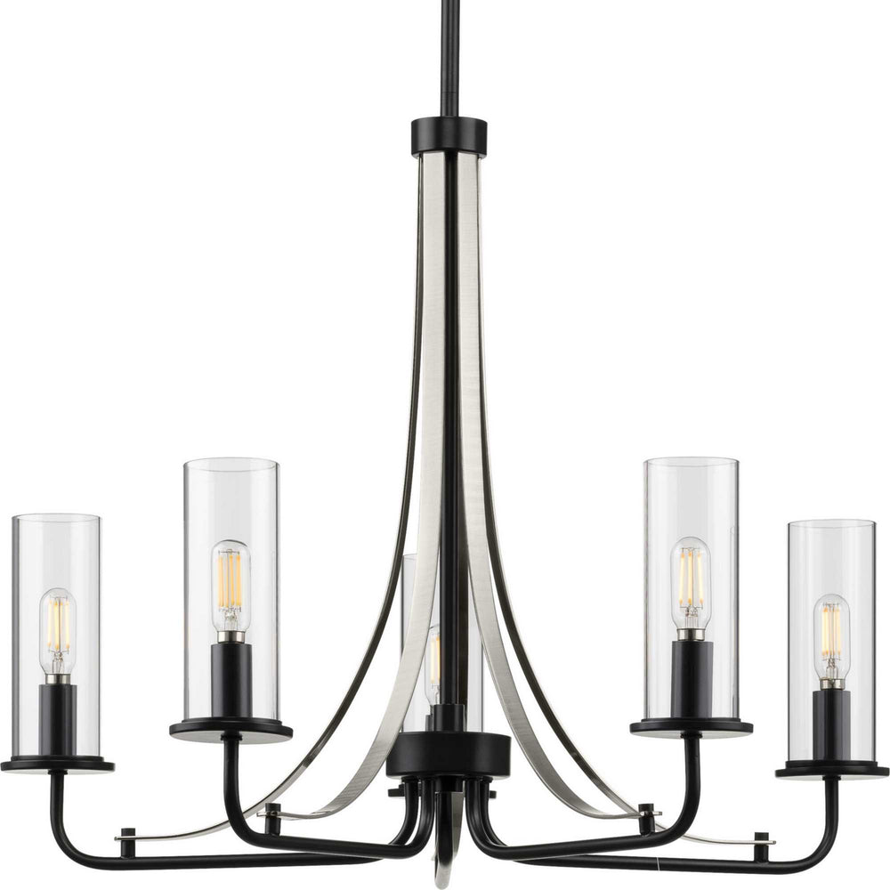 Progress Canada - P400209-031 - Five Light Chandelier - Riley - Black