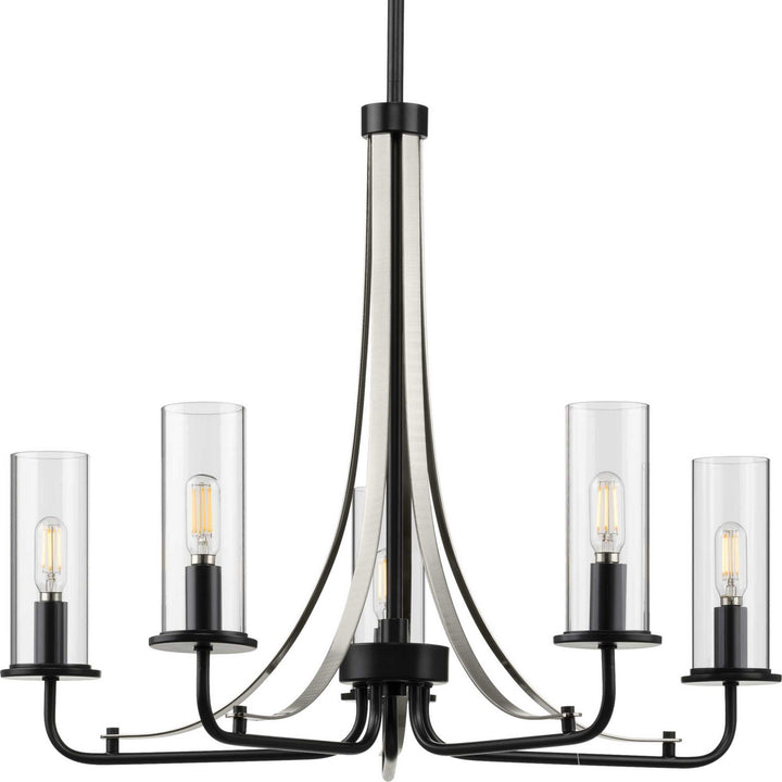 Progress Canada - P400209-031 - Five Light Chandelier - Riley - Black