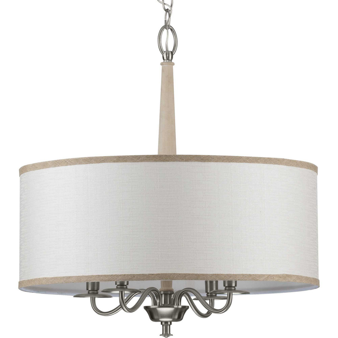 Progress Canada - P400218-009 - Four Light Chandelier - Durrell - Brushed Nickel