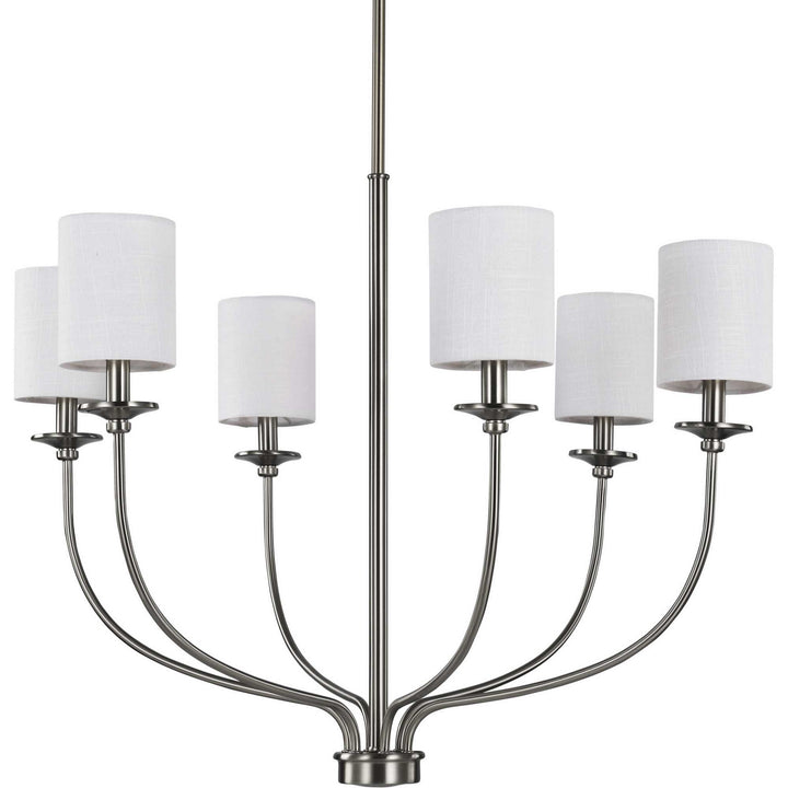 Progress Canada - P400227-009 - Six Light Foyer Chandelier - Bonita - Brushed Nickel