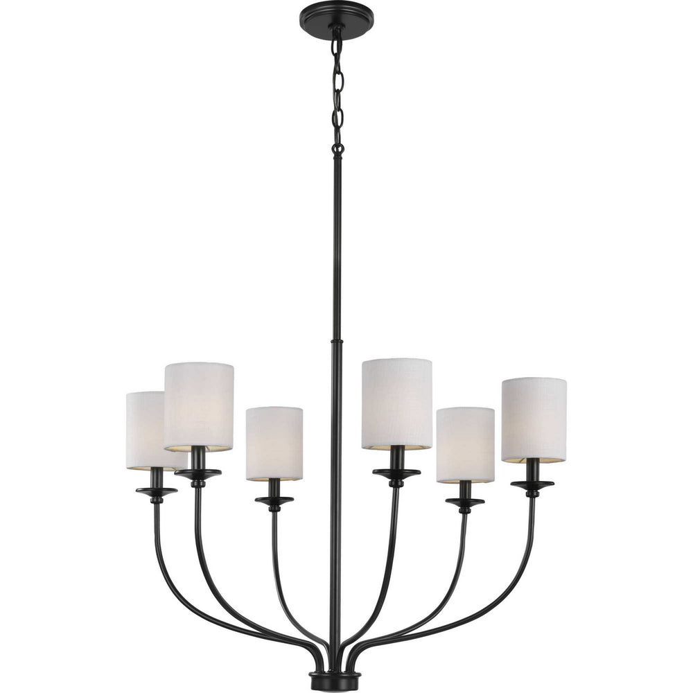 Progress Canada - P400227-031 - Six Light Foyer Chandelier - Bonita - Black