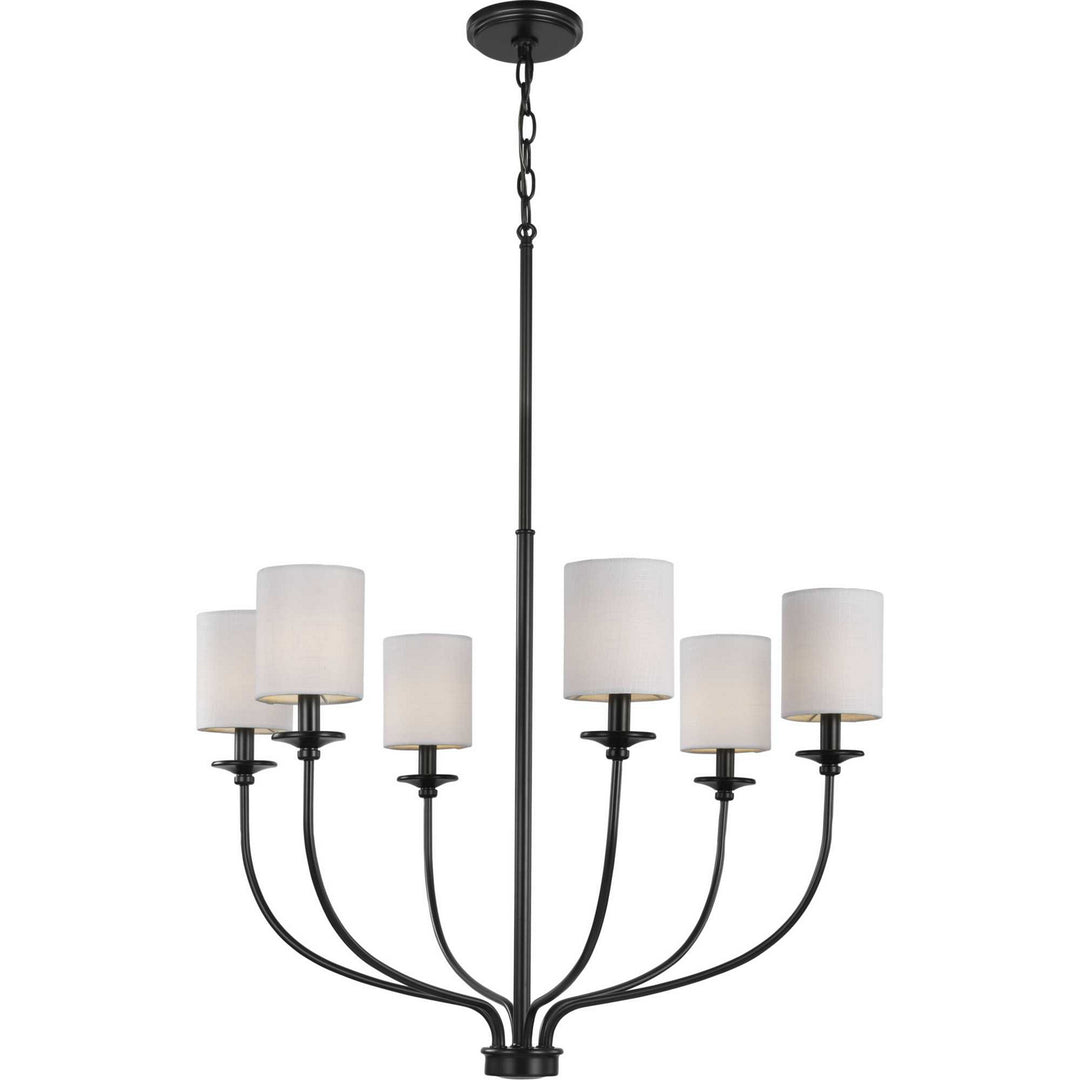 Progress Canada - P400227-031 - Six Light Foyer Chandelier - Bonita - Black