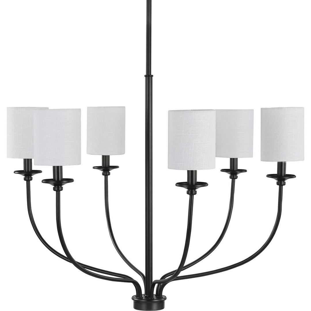 Progress Canada - P400227-031 - Six Light Foyer Chandelier - Bonita - Black