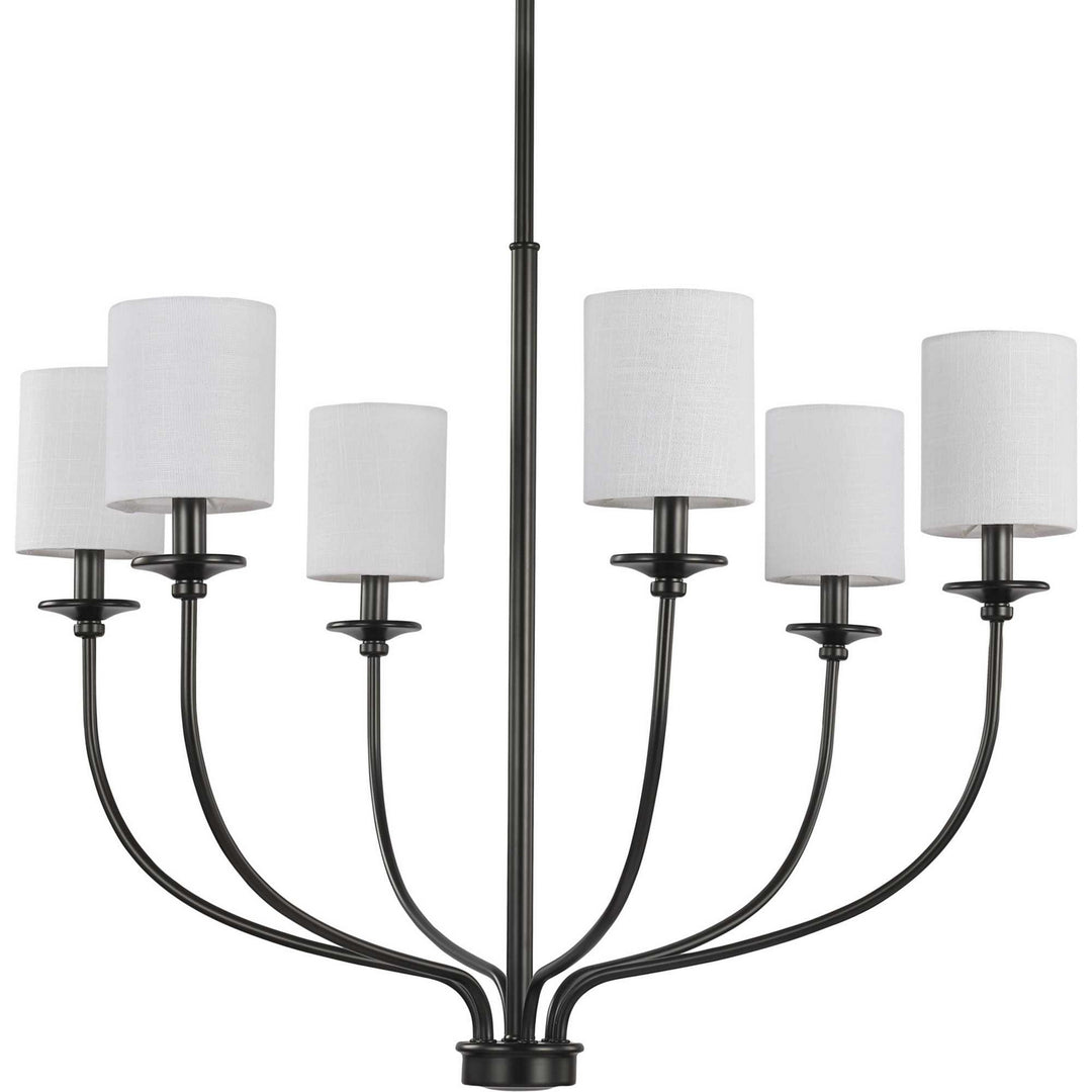 Progress Canada - P400227-031 - Six Light Foyer Chandelier - Bonita - Black