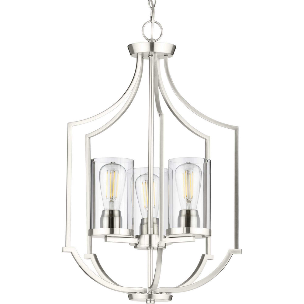 Progress Canada - P500209-009 - Three Light Foyer Pendant - Lassiter - Brushed Nickel