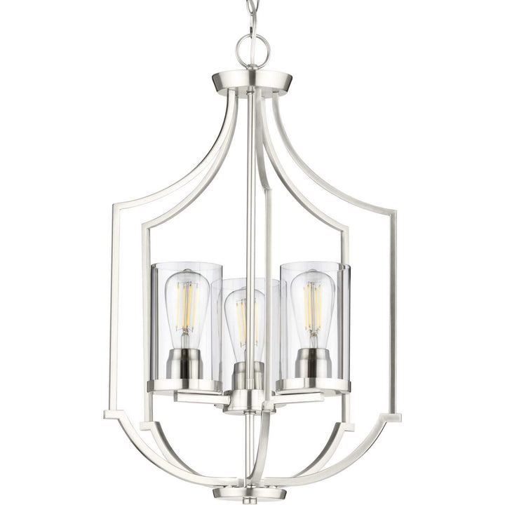 Progress Canada - P500209-009 - Three Light Foyer Pendant - Lassiter - Brushed Nickel