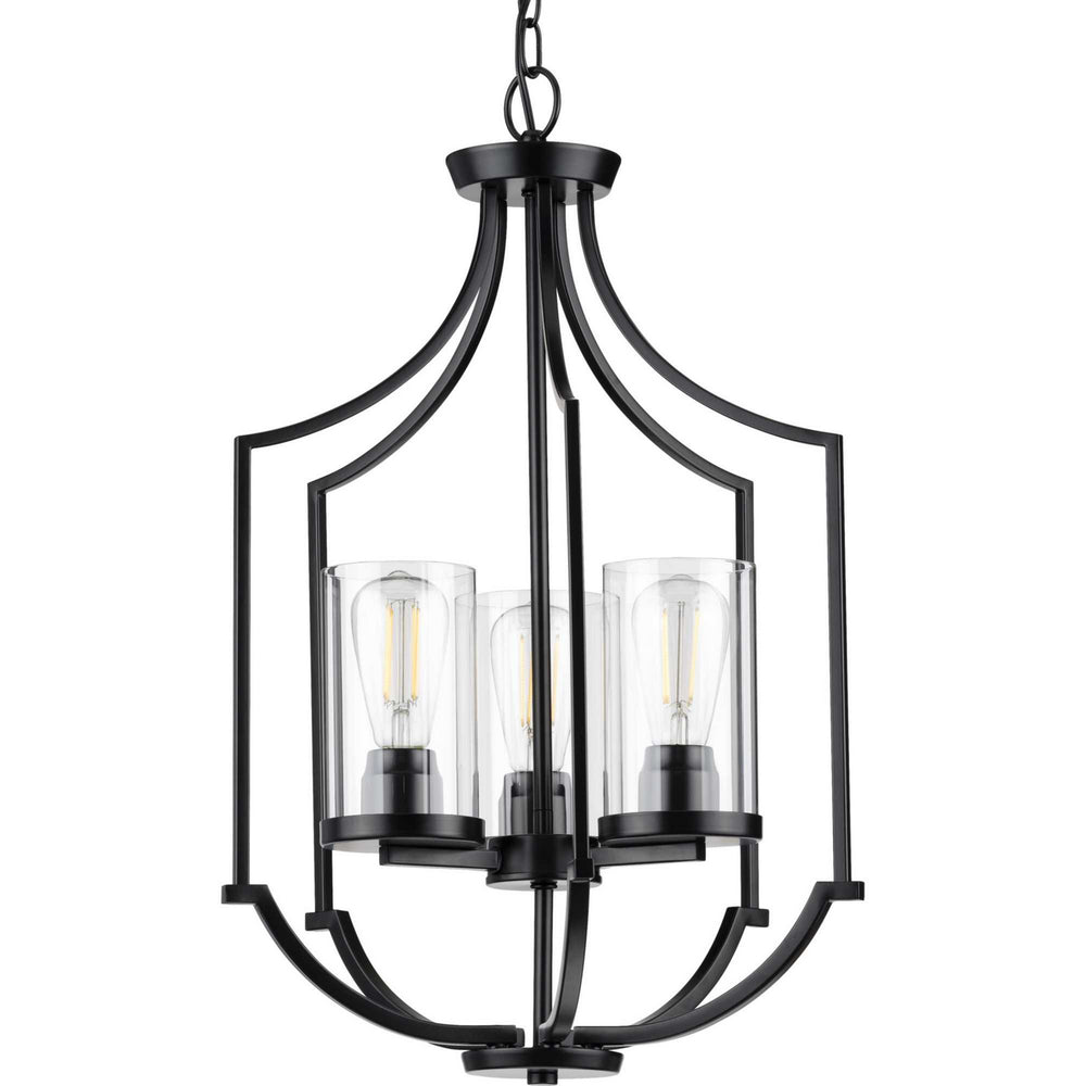 Progress Canada - P500209-031 - Three Light Foyer Pendant - Lassiter - Black