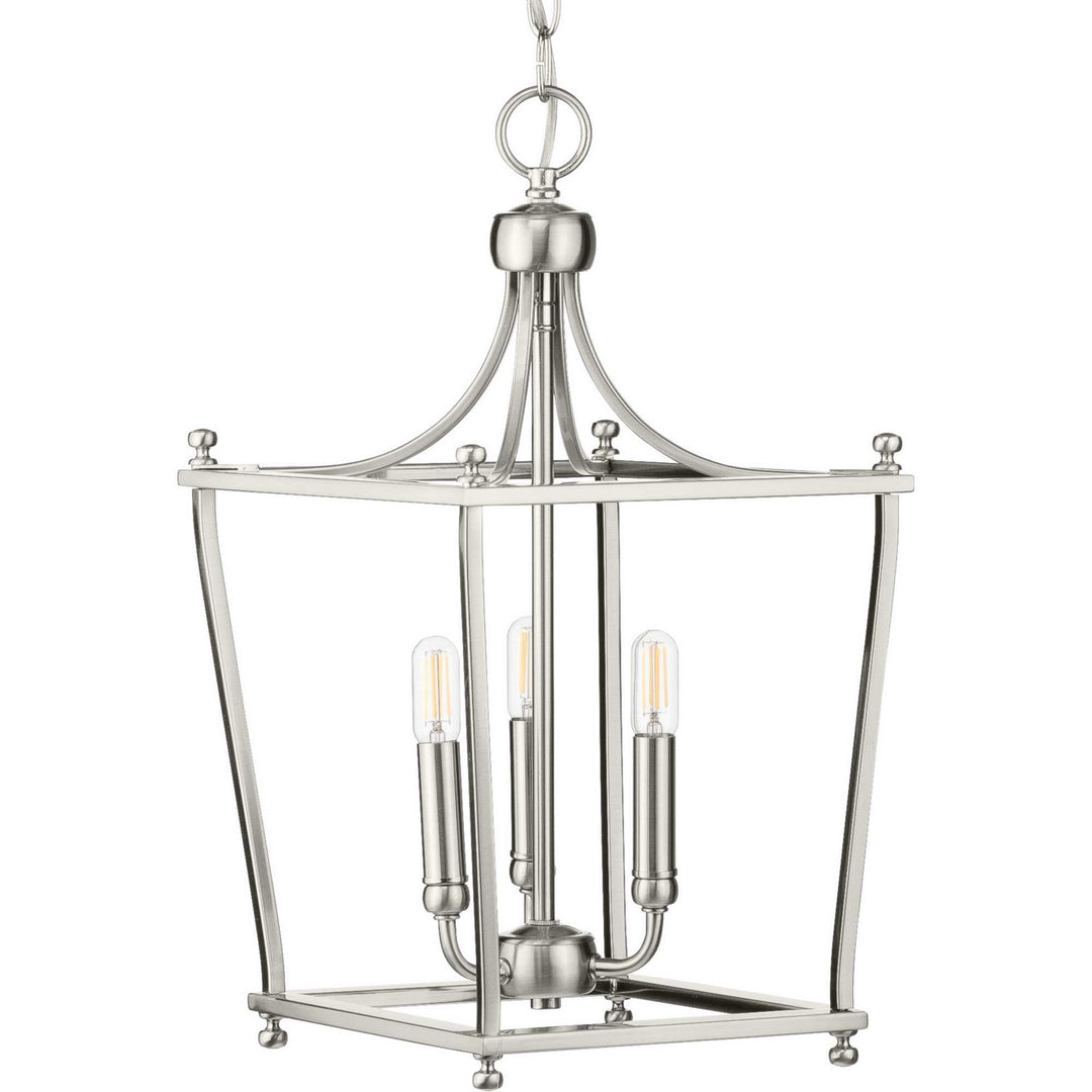 Progress Canada - P500213-009 - Three Light Foyer Pendant - Parkhurst - Brushed Nickel