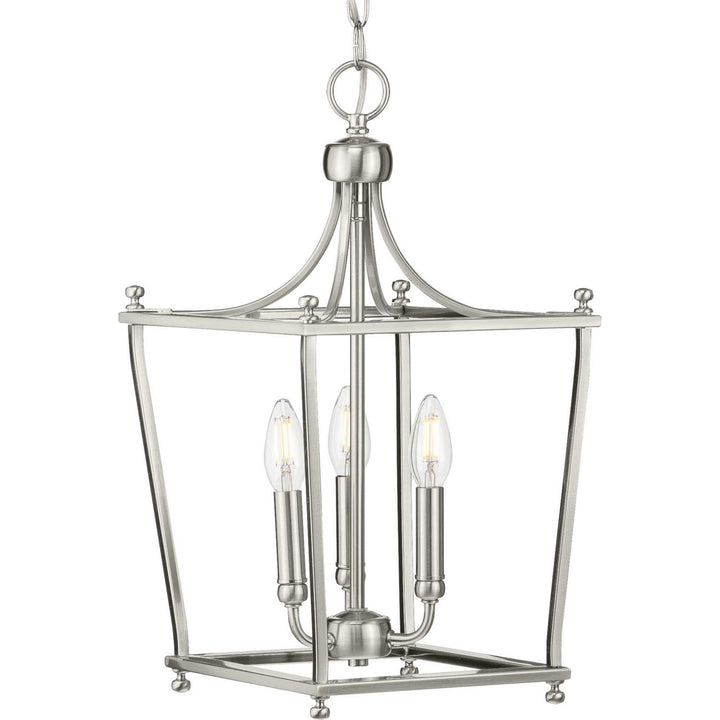 Progress Canada - P500213-009 - Three Light Foyer Pendant - Parkhurst - Brushed Nickel