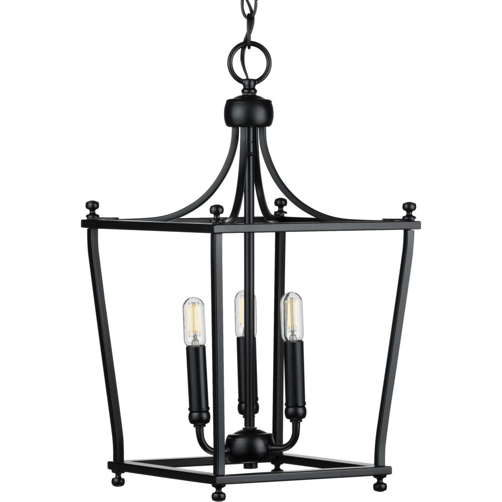 Progress Canada - P500213-031 - Three Light Foyer Pendant - Parkhurst - Black