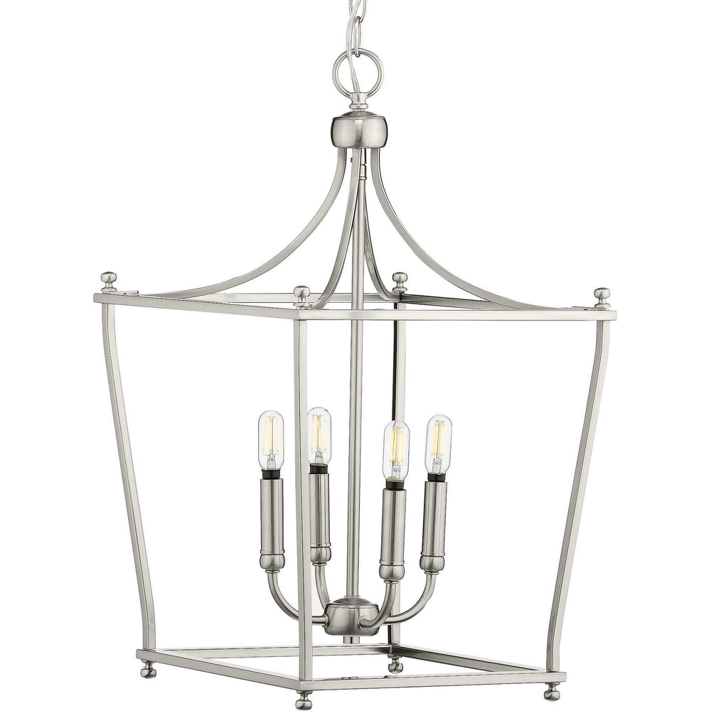 Progress Canada - P500214-009 - Four Light Foyer Pendant - Parkhurst - Brushed Nickel