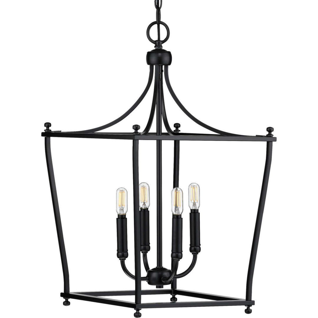 Progress Canada - P500214-031 - Four Light Foyer Pendant - Parkhurst - Black