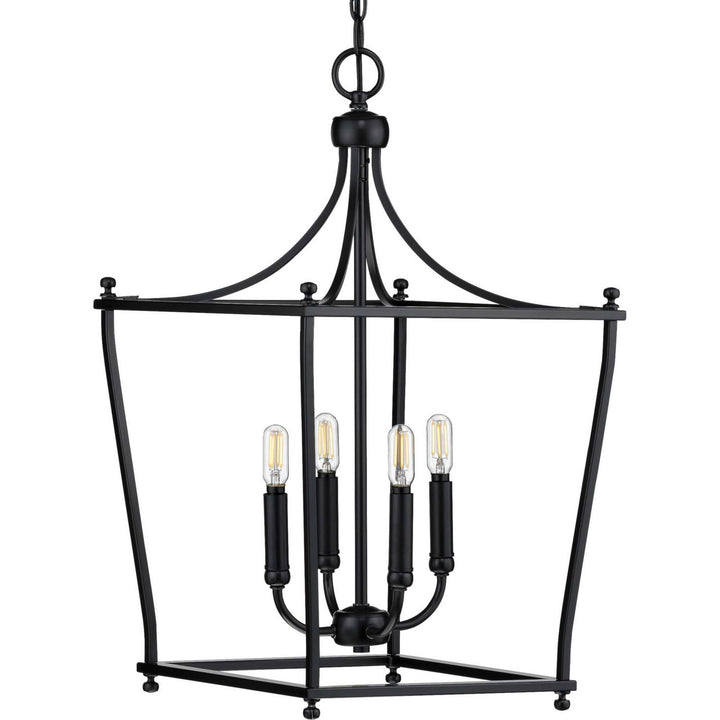 Progress Canada - P500214-031 - Four Light Foyer Pendant - Parkhurst - Black