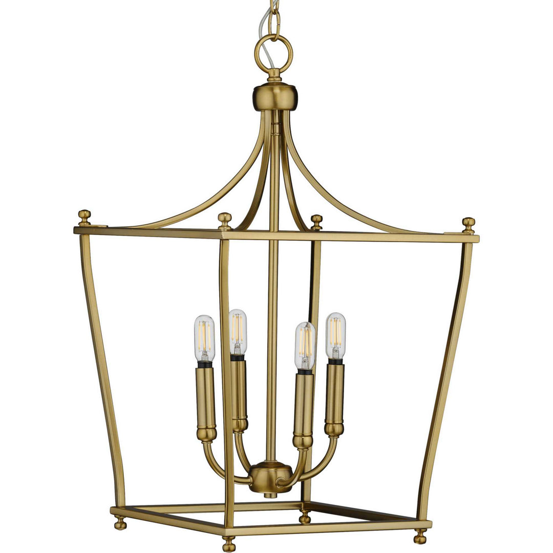 Progress Canada - P500214-109 - Four Light Foyer Pendant - Parkhurst - Brushed Bronze