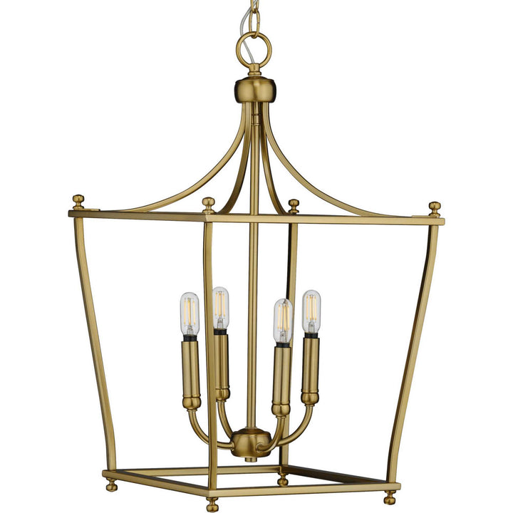 Progress Canada - P500214-109 - Four Light Foyer Pendant - Parkhurst - Brushed Bronze
