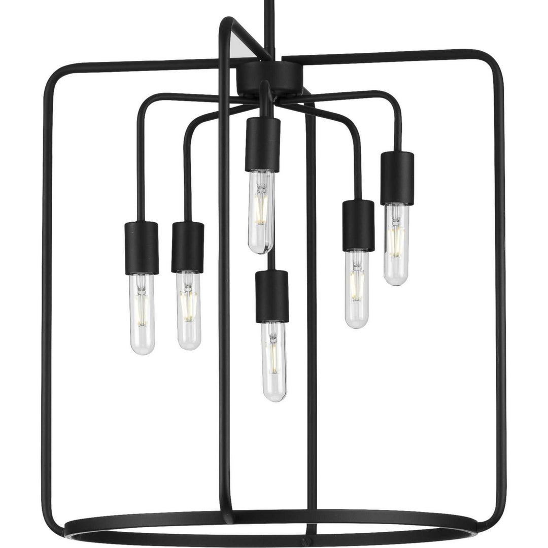 Progress Canada - P500225-031 - Six Light Pendant - Bonn - Black