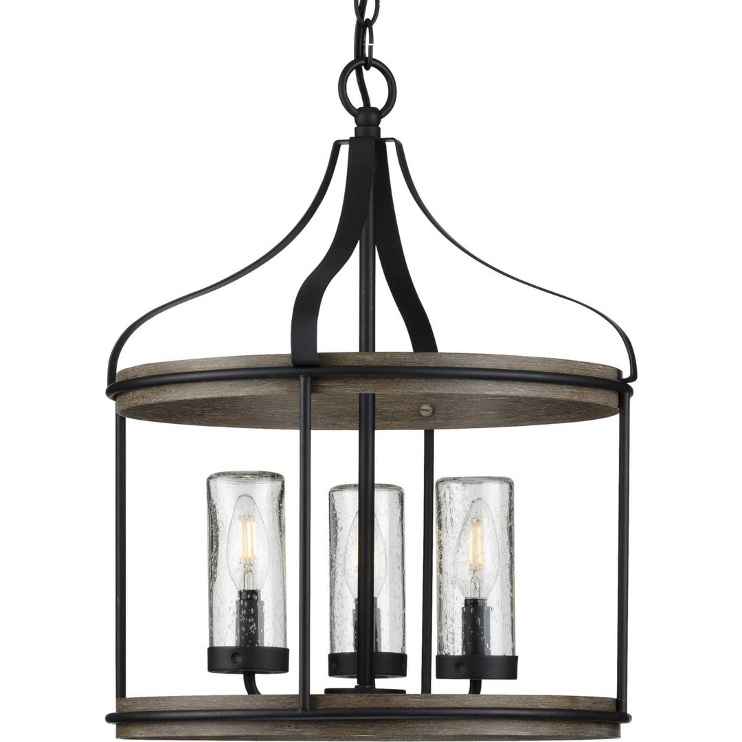 Progress Canada - P500235-031 - Three Light Outdoor Pendant - Brenham - Black
