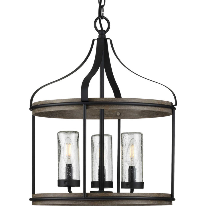 Progress Canada - P500235-031 - Three Light Outdoor Pendant - Brenham - Black