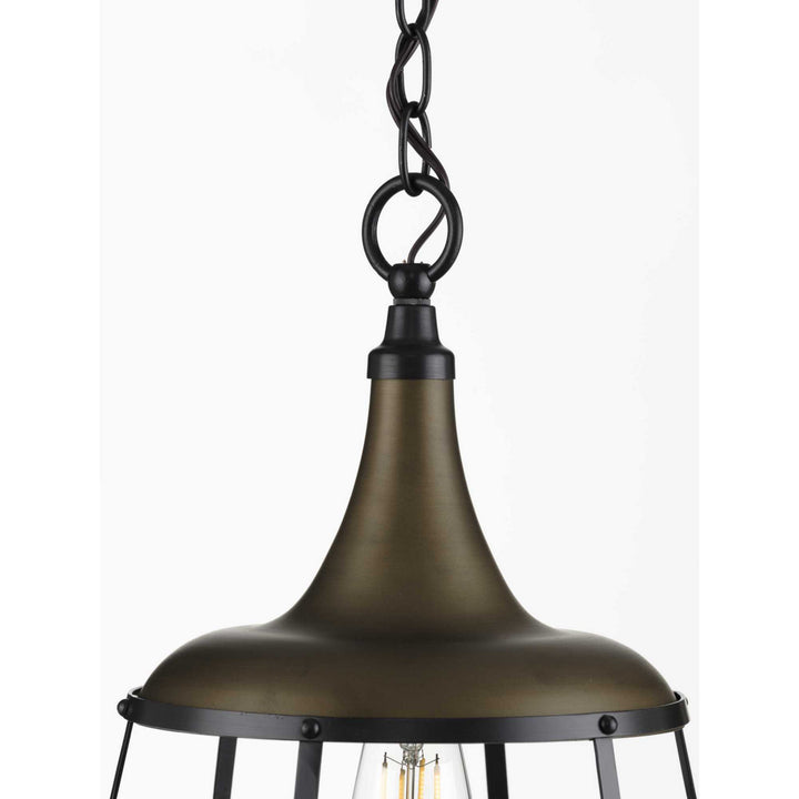 Progress Canada - P500236-161 - One Light Pendant - Bastille - Aged Brass