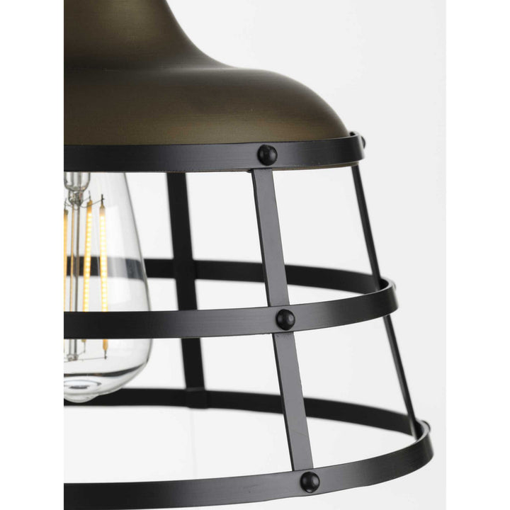 Progress Canada - P500236-161 - One Light Pendant - Bastille - Aged Brass