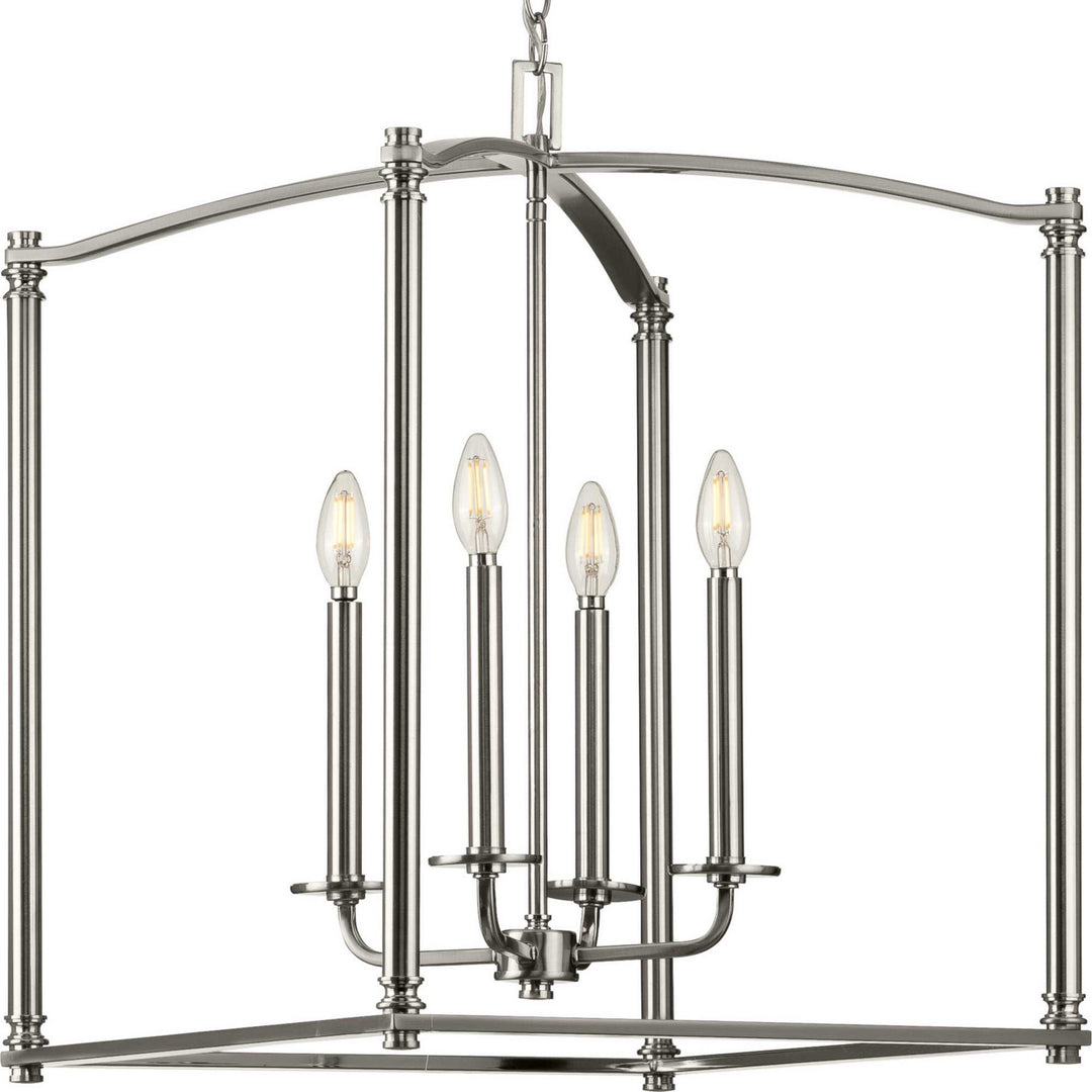 Progress Canada - P500240-009 - Four Light Foyer Pendant - Winslett - Brushed Nickel