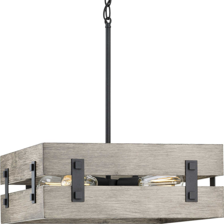 Progress Canada - P500277-031 - Four Light Pendant - Hemsworth - Black