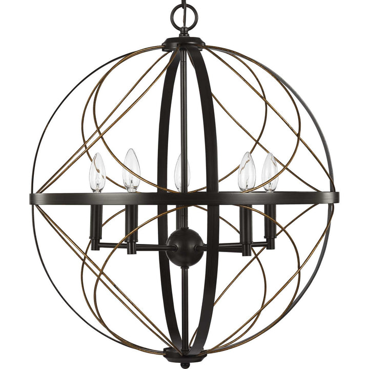 Progress Canada - P500287-020 - Five Light Pendant - Brandywine - Antique Bronze