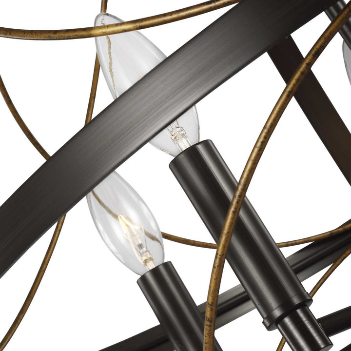 Progress Canada - P500287-020 - Five Light Pendant - Brandywine - Antique Bronze