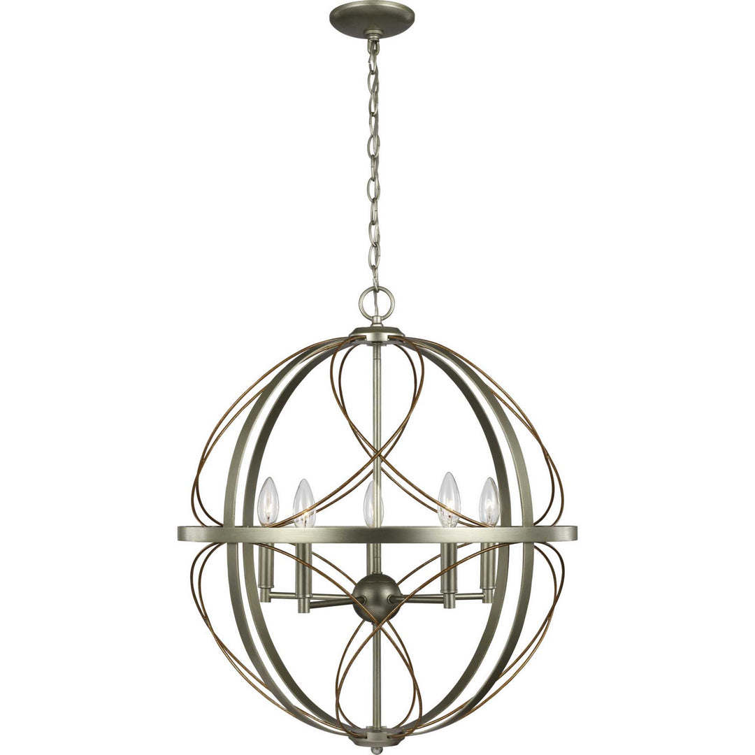 Progress Canada - P500287-134 - Five Light Pendant - Brandywine - Silver Ridge