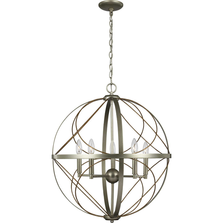 Progress Canada - P500287-134 - Five Light Pendant - Brandywine - Silver Ridge