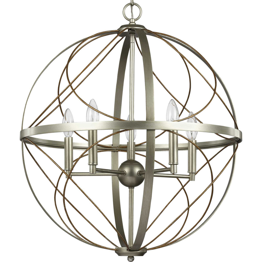 Progress Canada - P500287-134 - Five Light Pendant - Brandywine - Silver Ridge