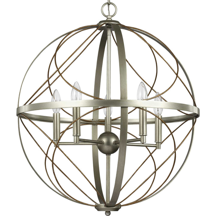 Progress Canada - P500287-134 - Five Light Pendant - Brandywine - Silver Ridge