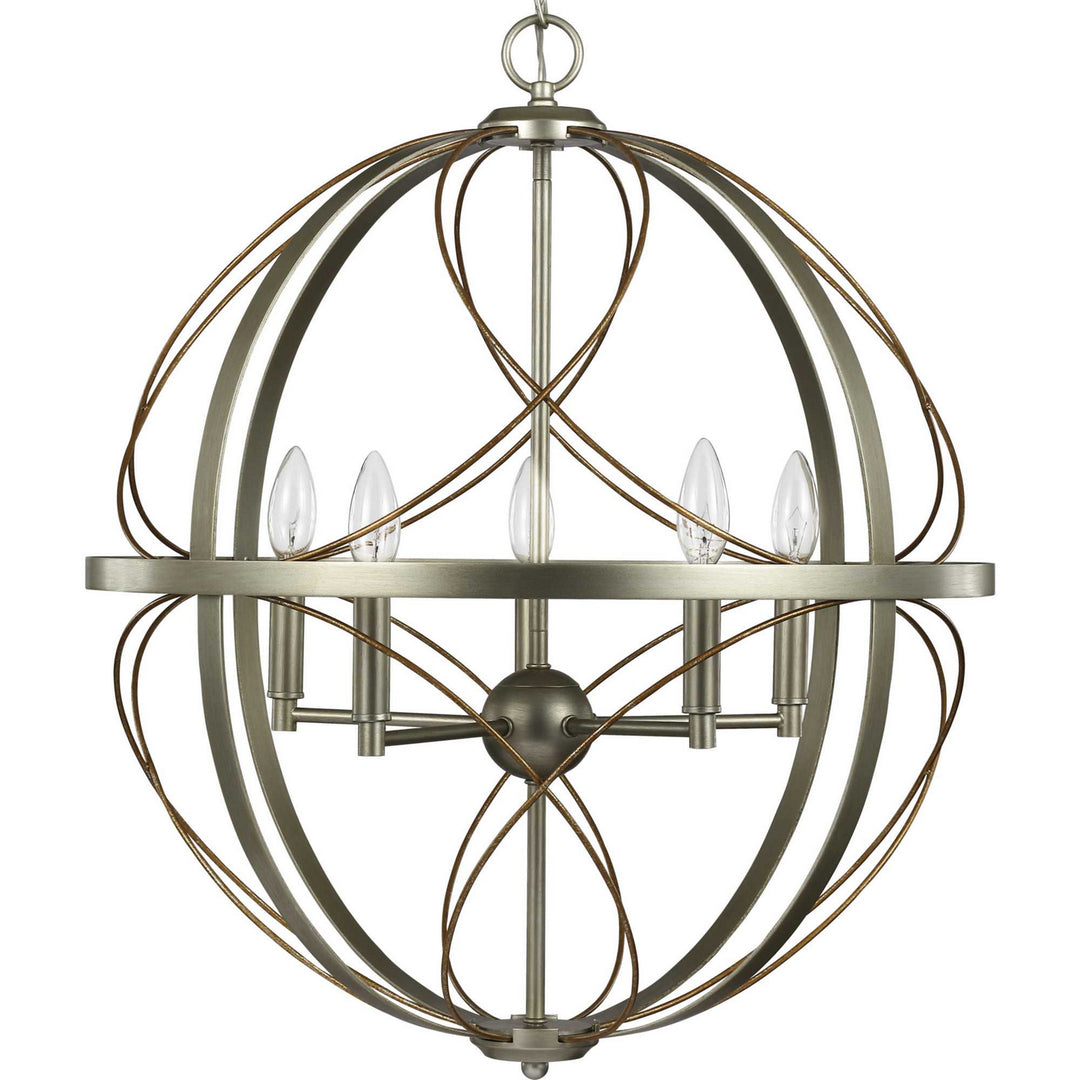 Progress Canada - P500287-134 - Five Light Pendant - Brandywine - Silver Ridge