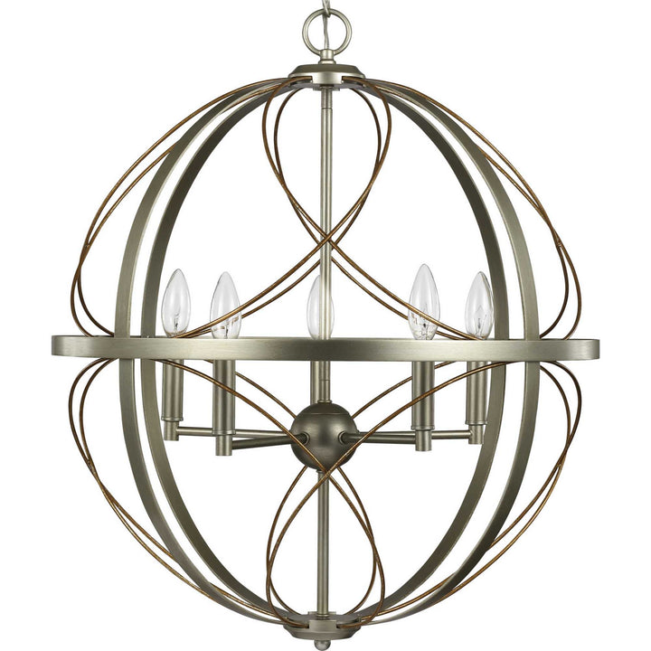 Progress Canada - P500287-134 - Five Light Pendant - Brandywine - Silver Ridge