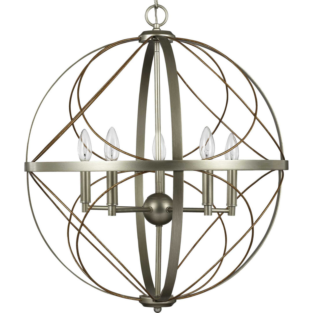 Progress Canada - P500287-134 - Five Light Pendant - Brandywine - Silver Ridge