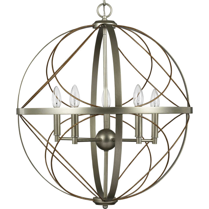 Progress Canada - P500287-134 - Five Light Pendant - Brandywine - Silver Ridge