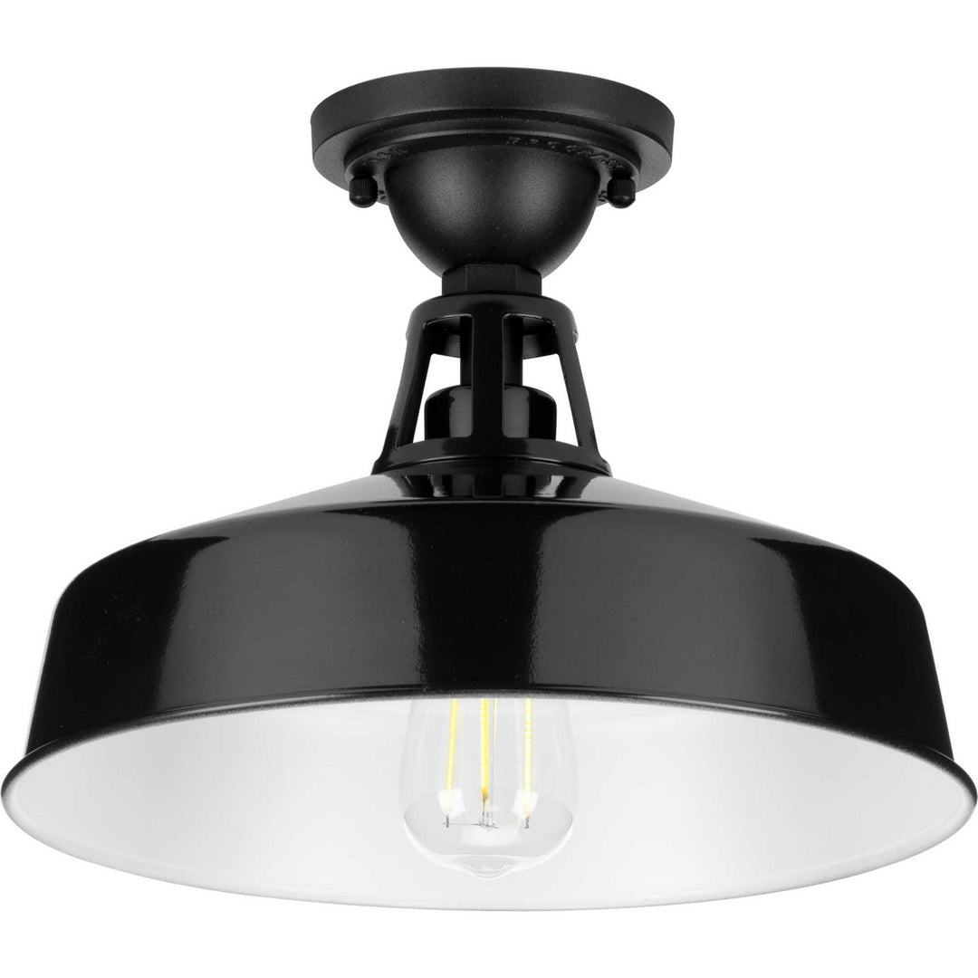 Progress Canada - P550070-031 - One Light Semi Flush Mount - Cedar Springs - Black